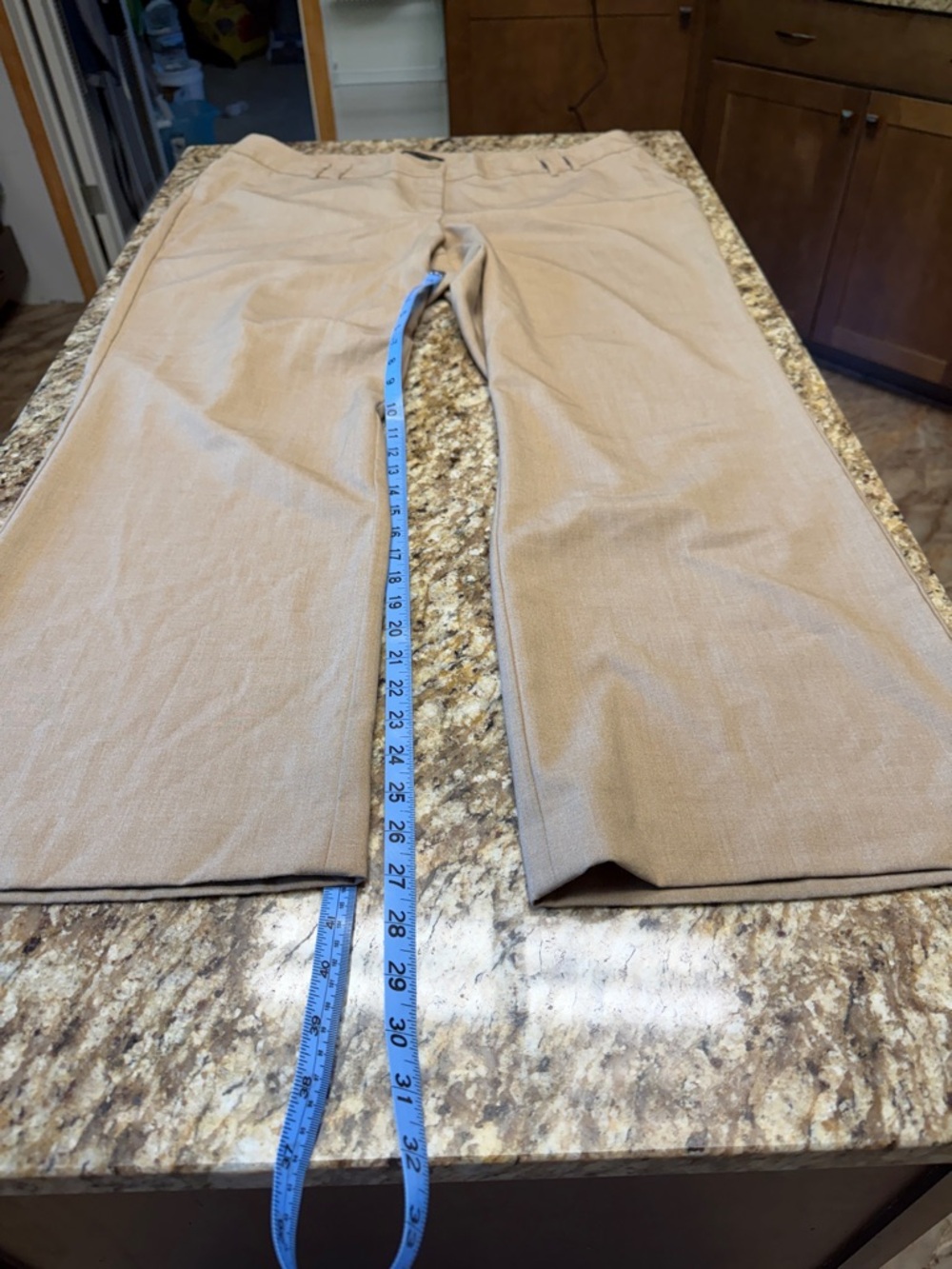 Lane Bryant Beige Straight-Leg Chinos